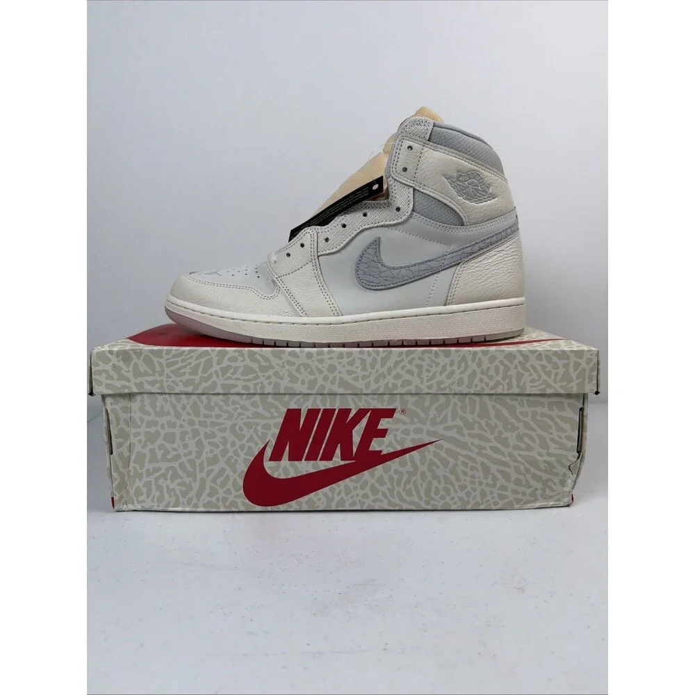 NEW Air Jordan 1 Retro High OG Sail/University Red -Pale Ivory  Size- 13M